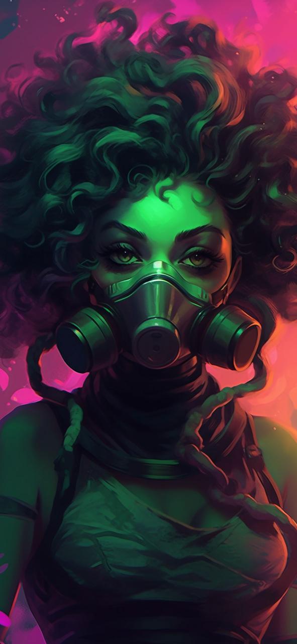 Download Girl In A Gas Mask Art