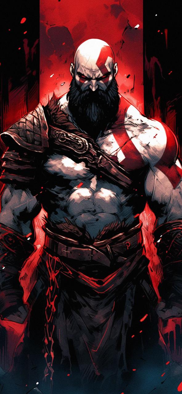 Download God Of War Kratos Black Red