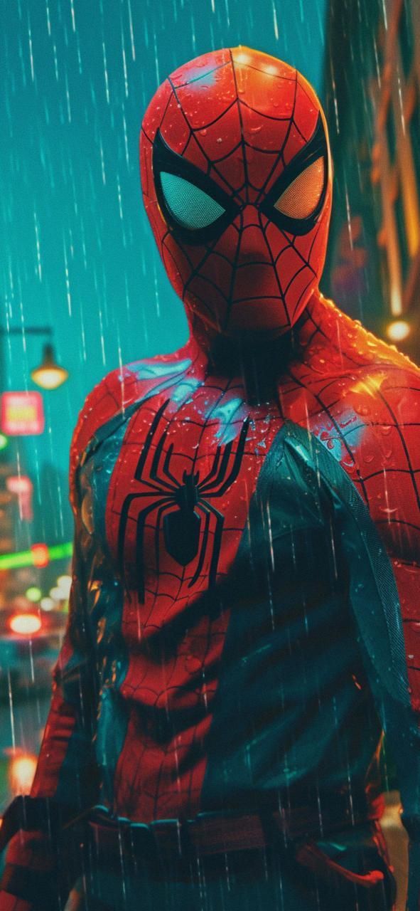 Download Marvel Spider Man In The Rain