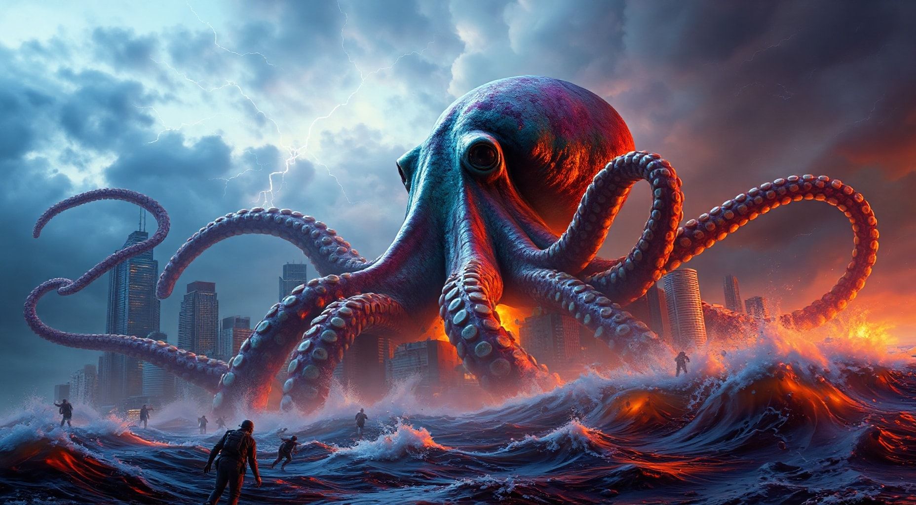 Download Giant Octopus Destroying The World