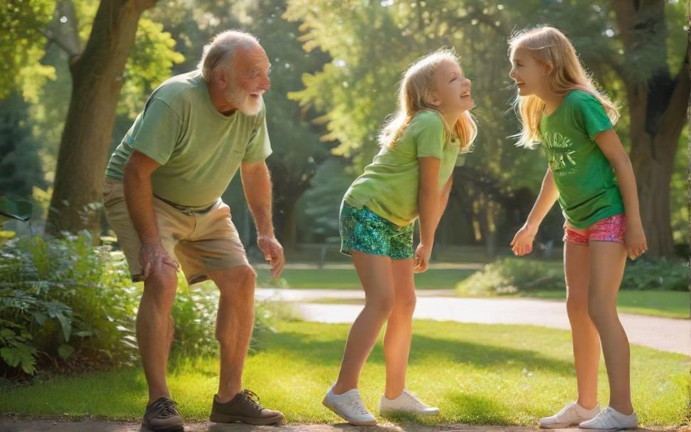 Download Girl Asking Grandpa To Take Iphone