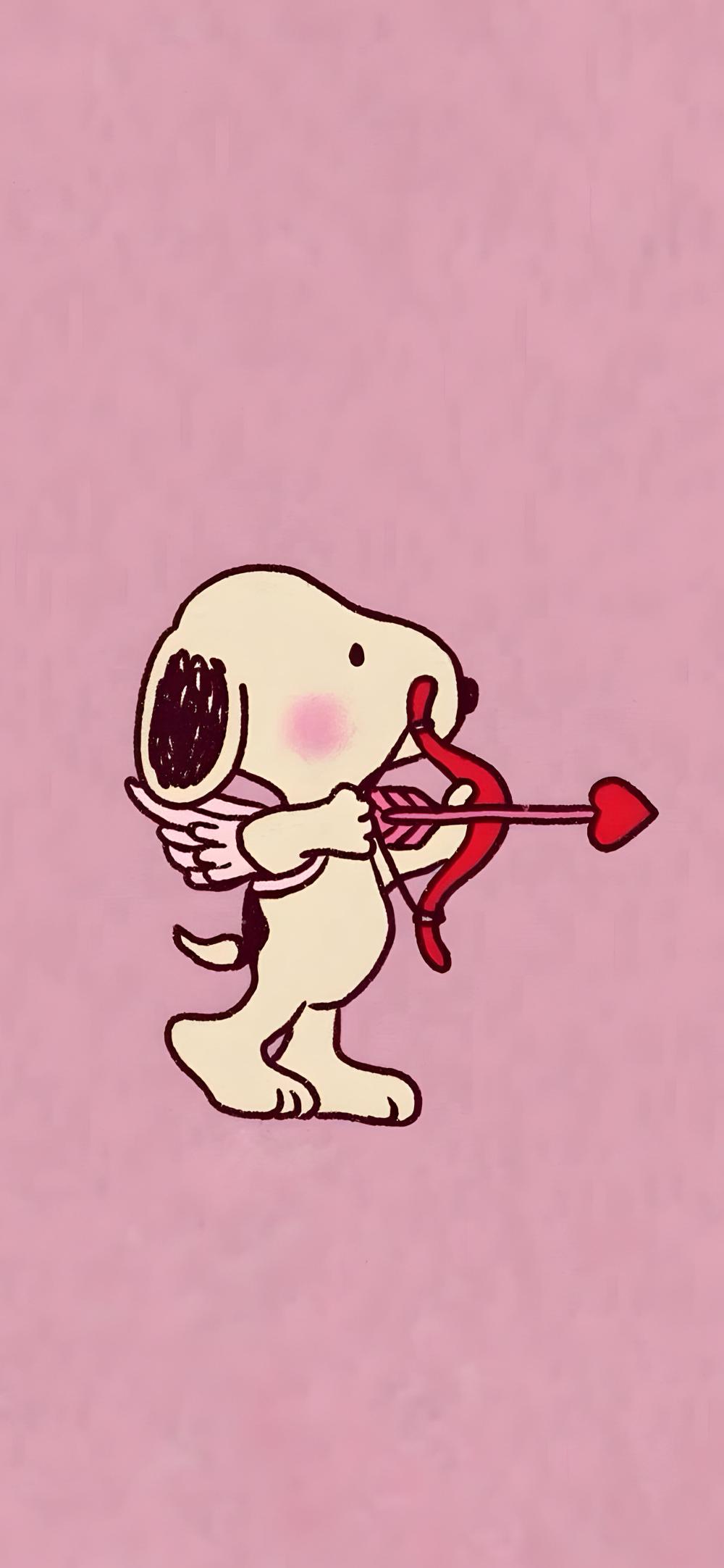 Download Snoopy Cupid Pink