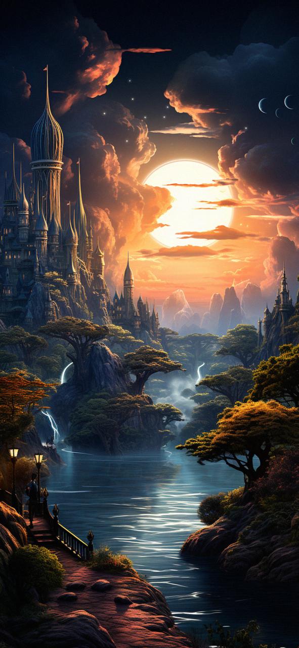 Download Sun Elven Castle Landscape