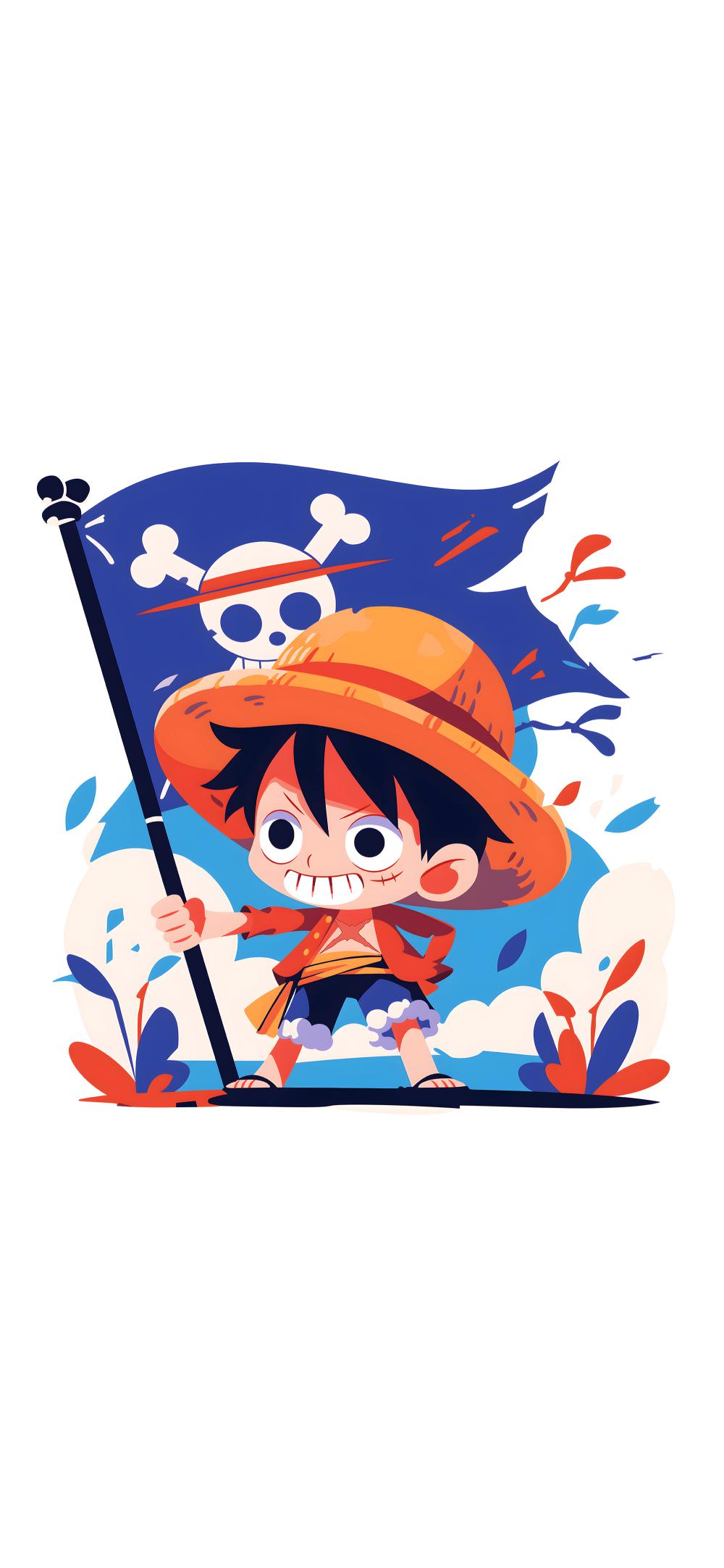 Download Chibi Luffy One Piece Flag