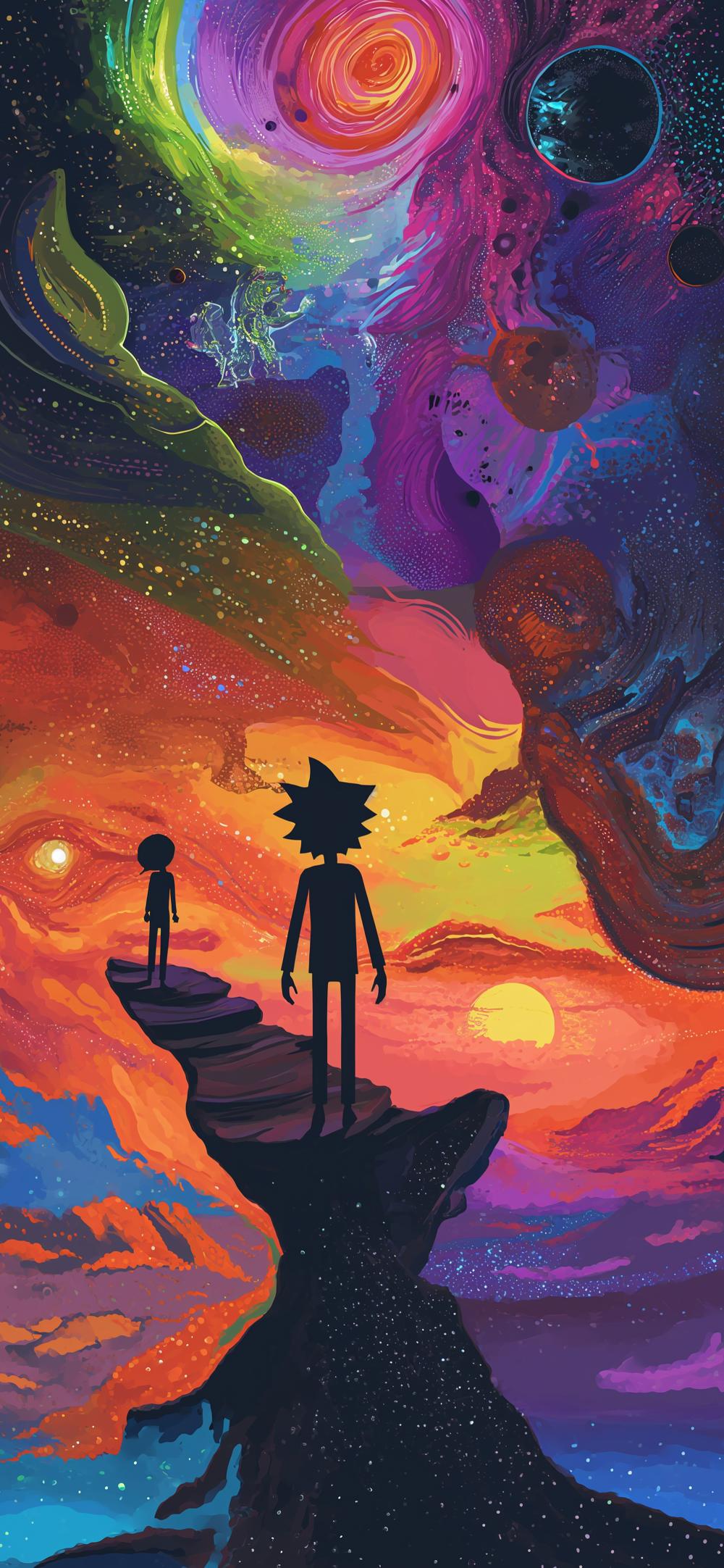 Download Rick And Morty Psychedelic Space