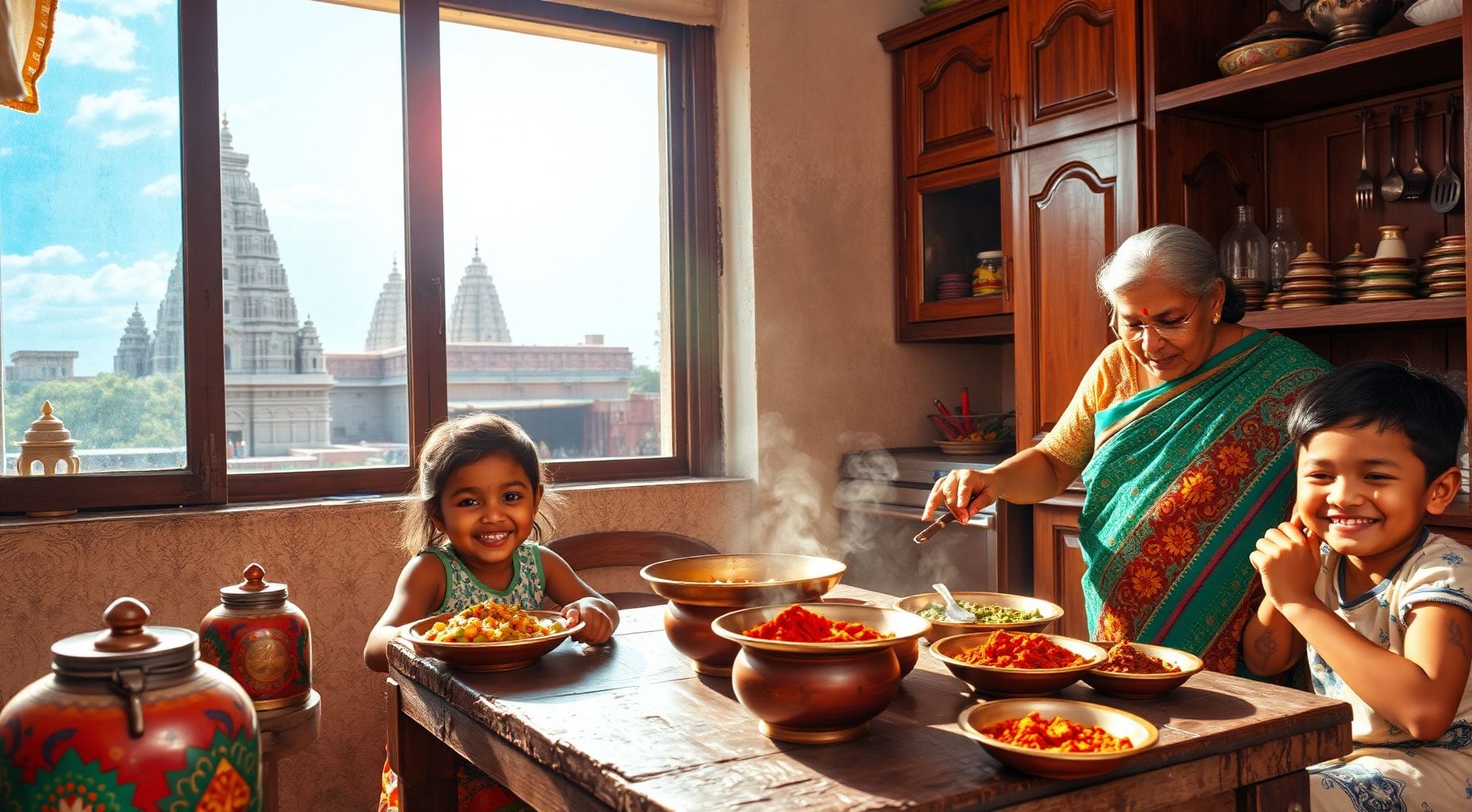 Download Indian Kitchen With Temple View Women