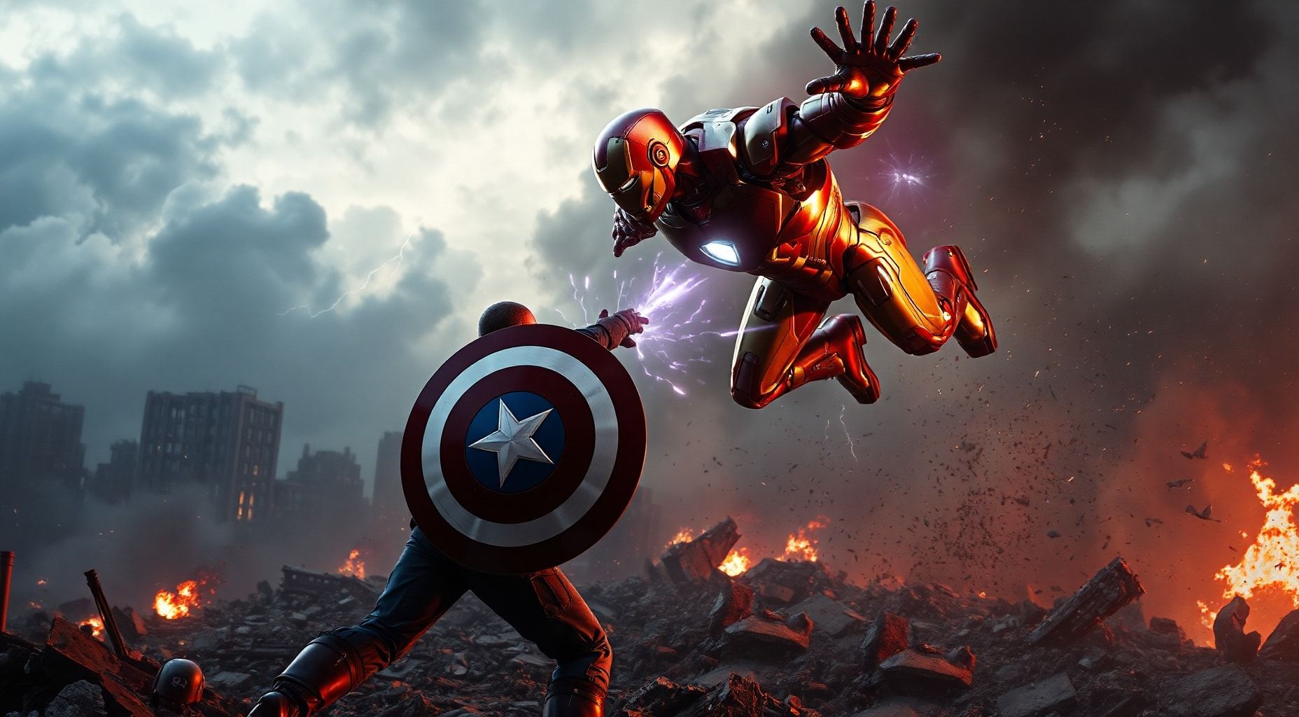 Download Iron Man And Captain America Fighting