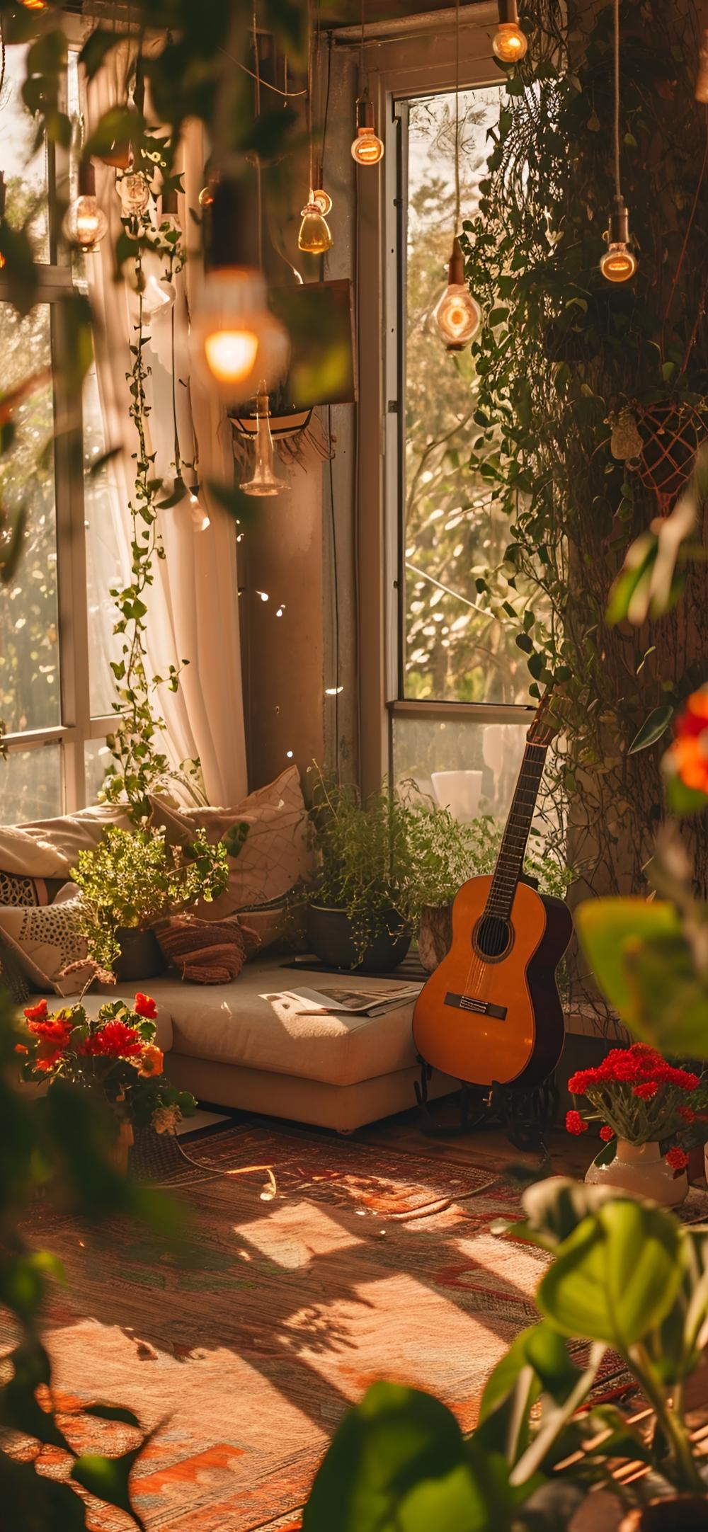 Download Boho Aesthetic Sunlit Room