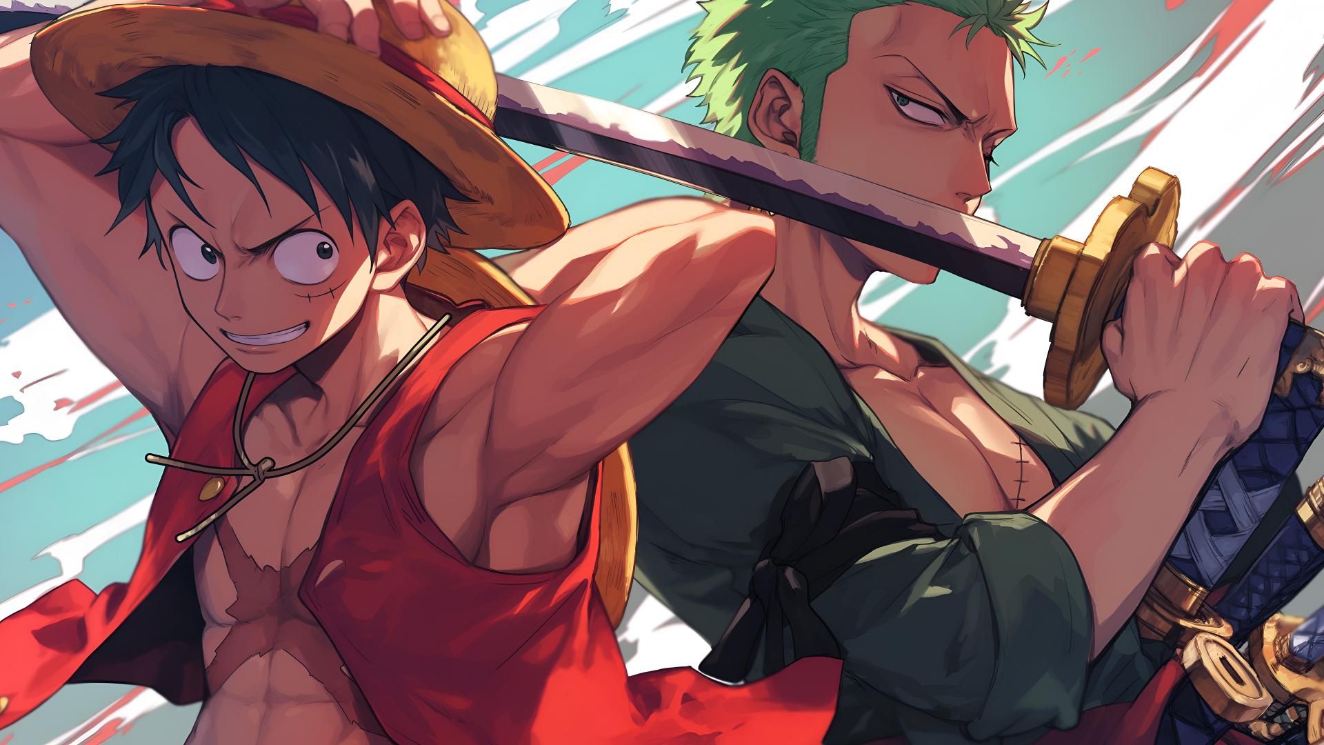 Download Luffy Zoro Back To Back One Piece Desktop Wa