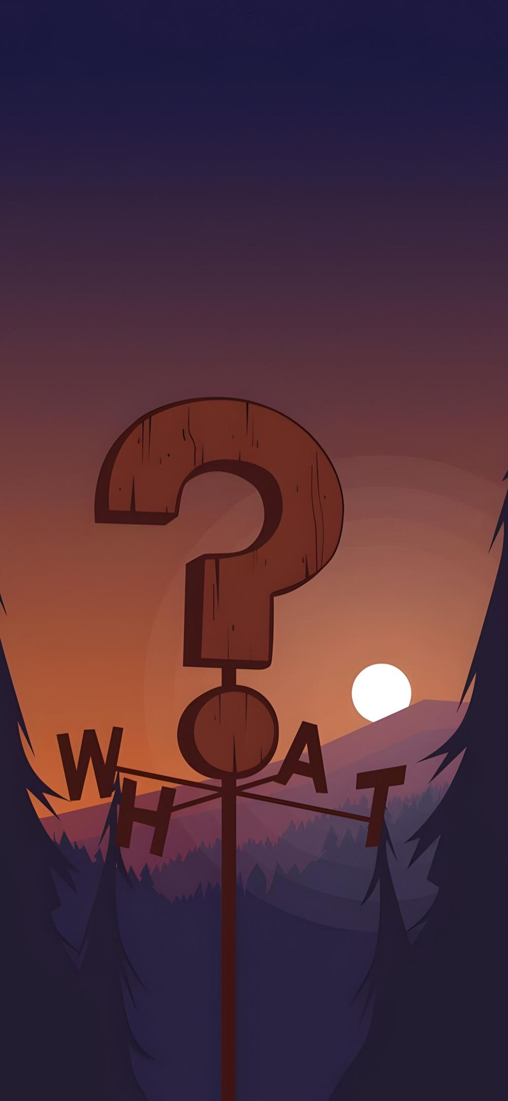 Download Gravity Falls Question Mark Sunset