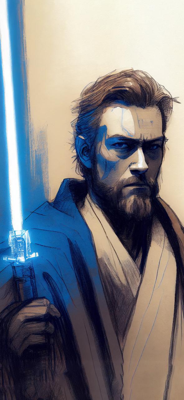 Download Star Wars Obi Wan Kenobi Sketch