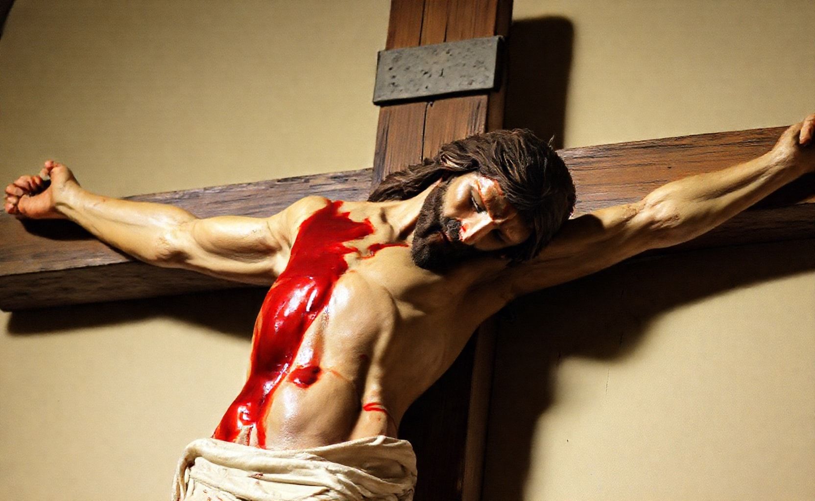 Download Jesus Christ Dying On Cross Bleeding