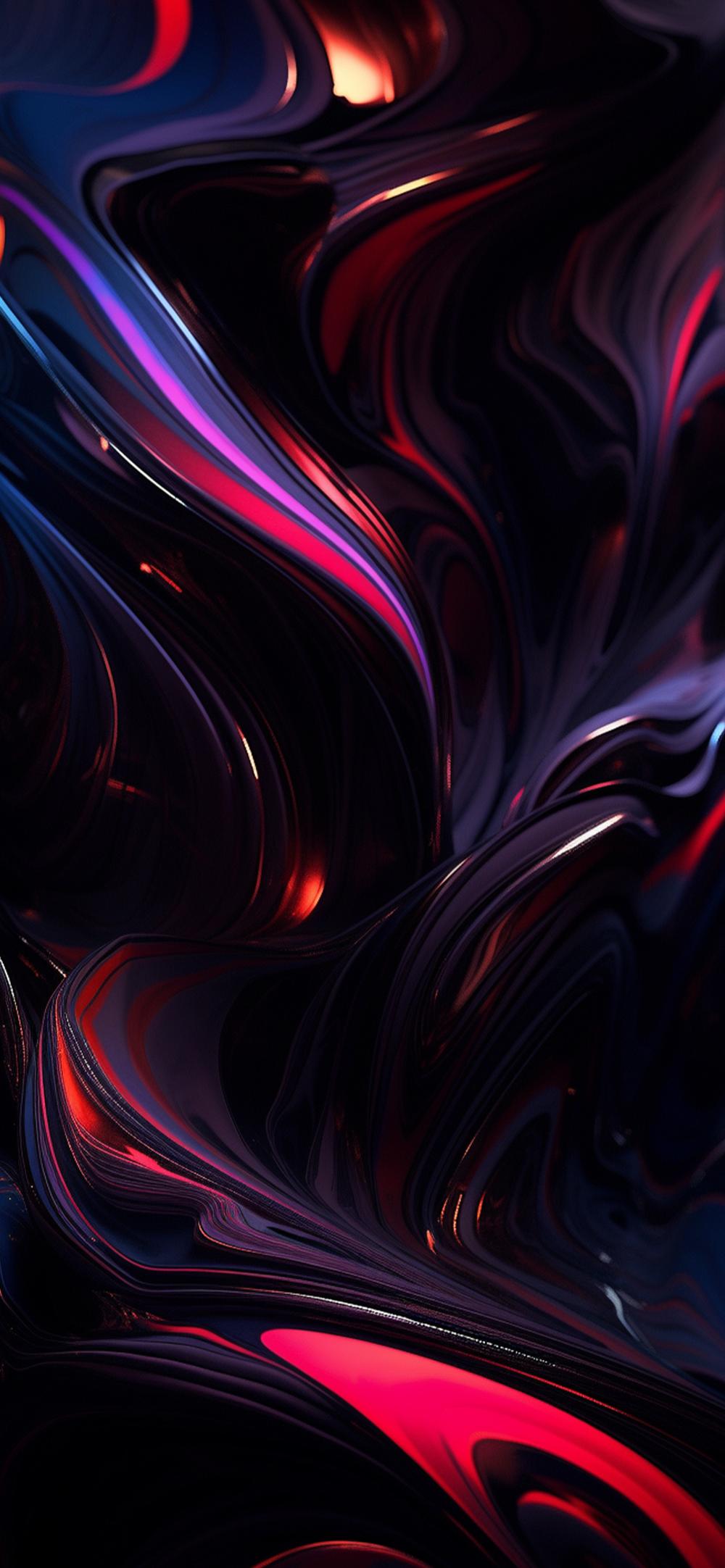 Download Deep Black Abstract Waves