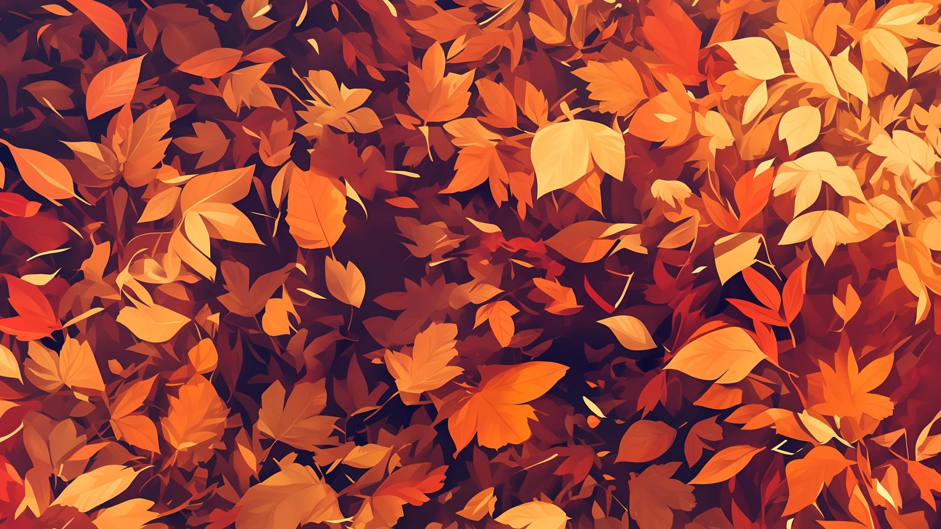 Download Autumn leaves fall pattern desktop wallpaper 4k