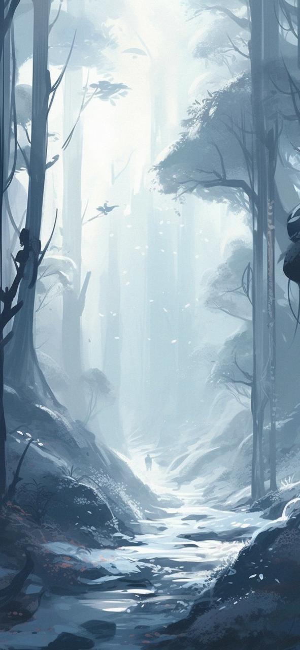 Download Snow Covered Forest Anime