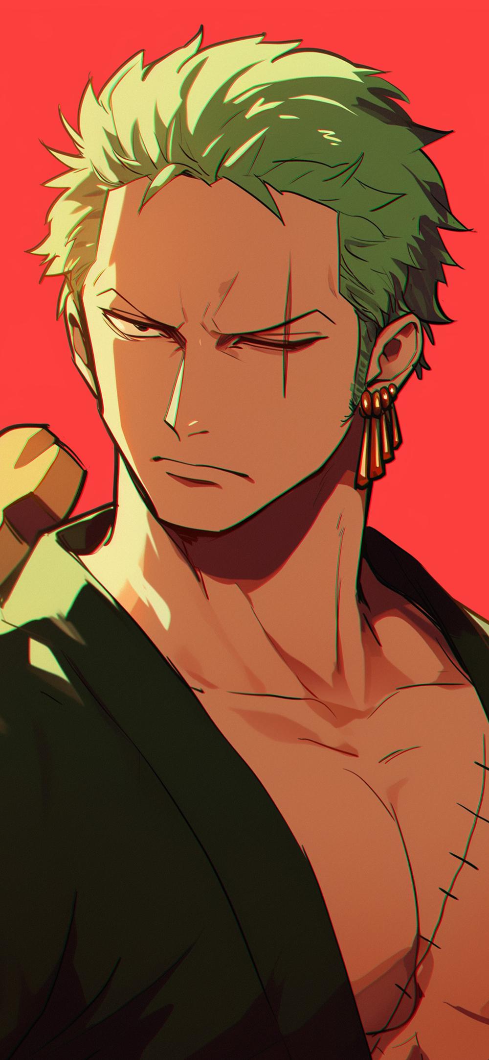 Download Roronoa Zoro Swordsman One Piece Red