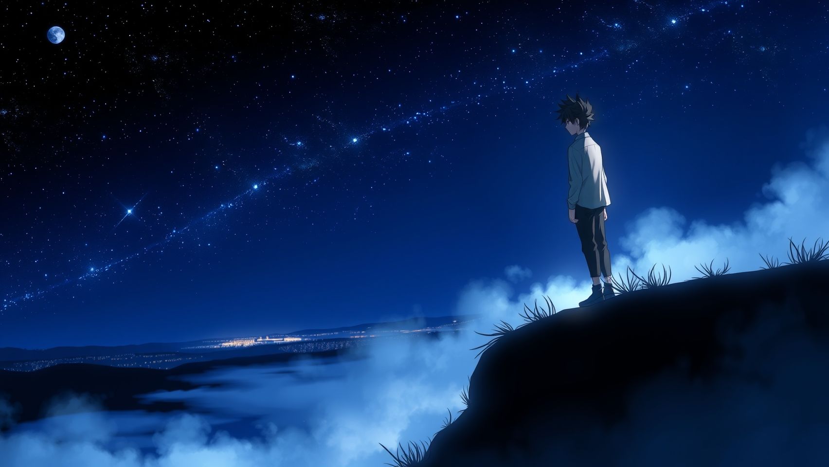 Download Lonely Anime Boy In Night