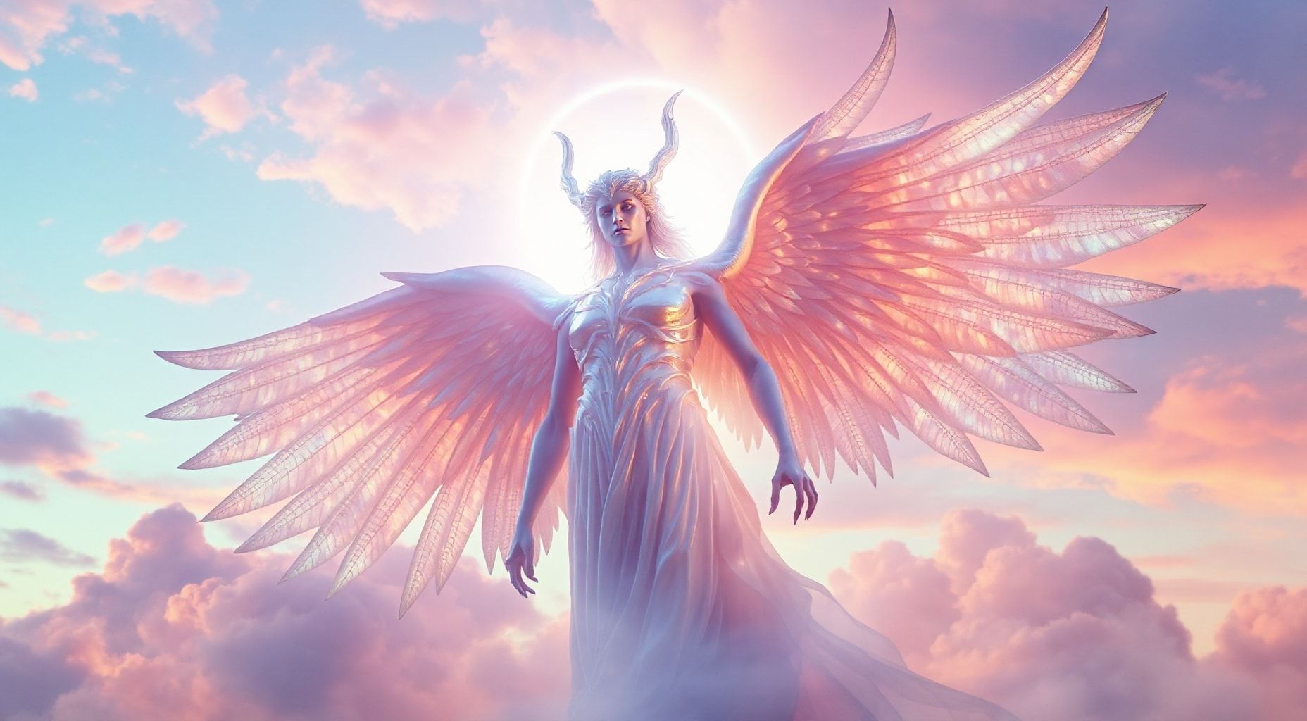 Download Lucifer With Huge Wings In Dreamy