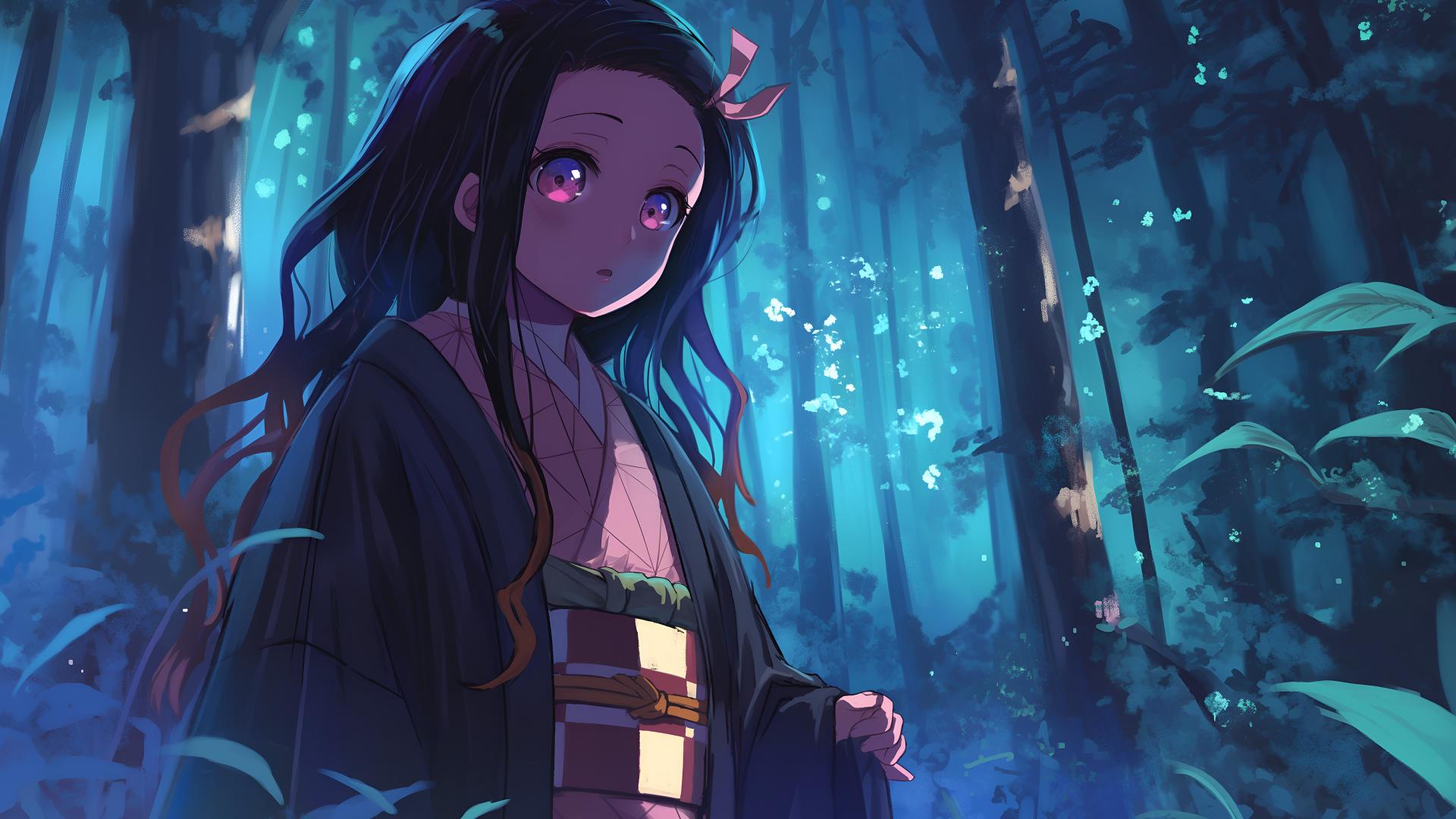 Download Demon Slayer Nezuko Forest Glow