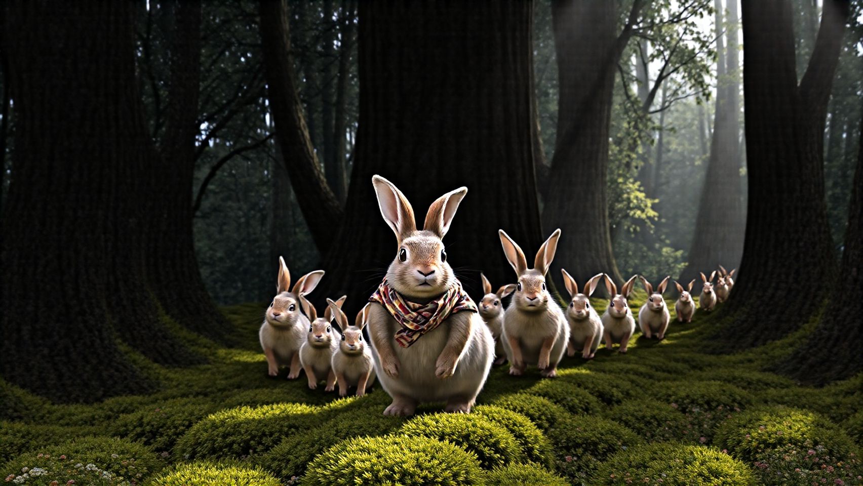 Download Magine A Brave Rabbit Leading Its