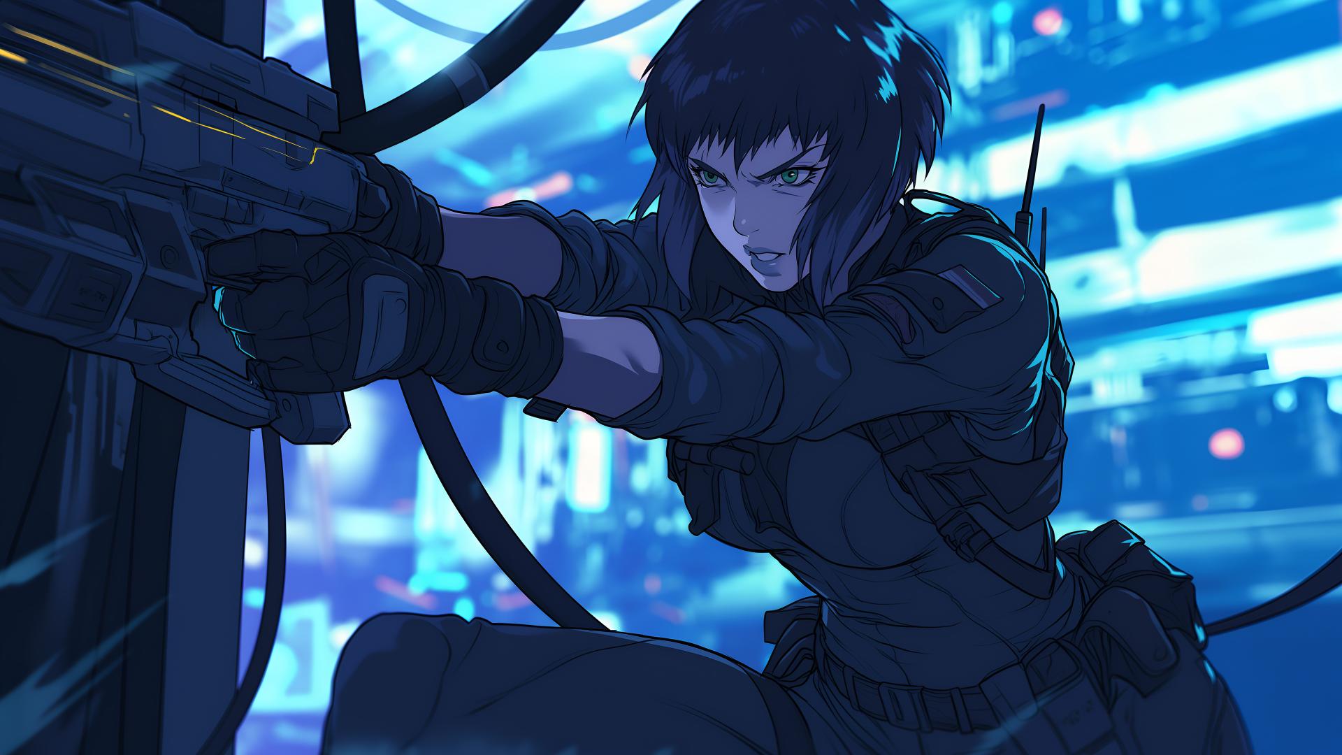 Download Makoto Kusanagi Ghost In The Shell Action Desktop