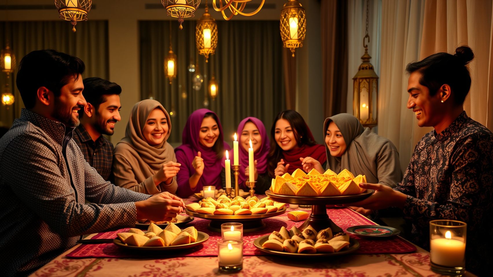 Download Modern Families Enjoy Kunafa And Qatayef