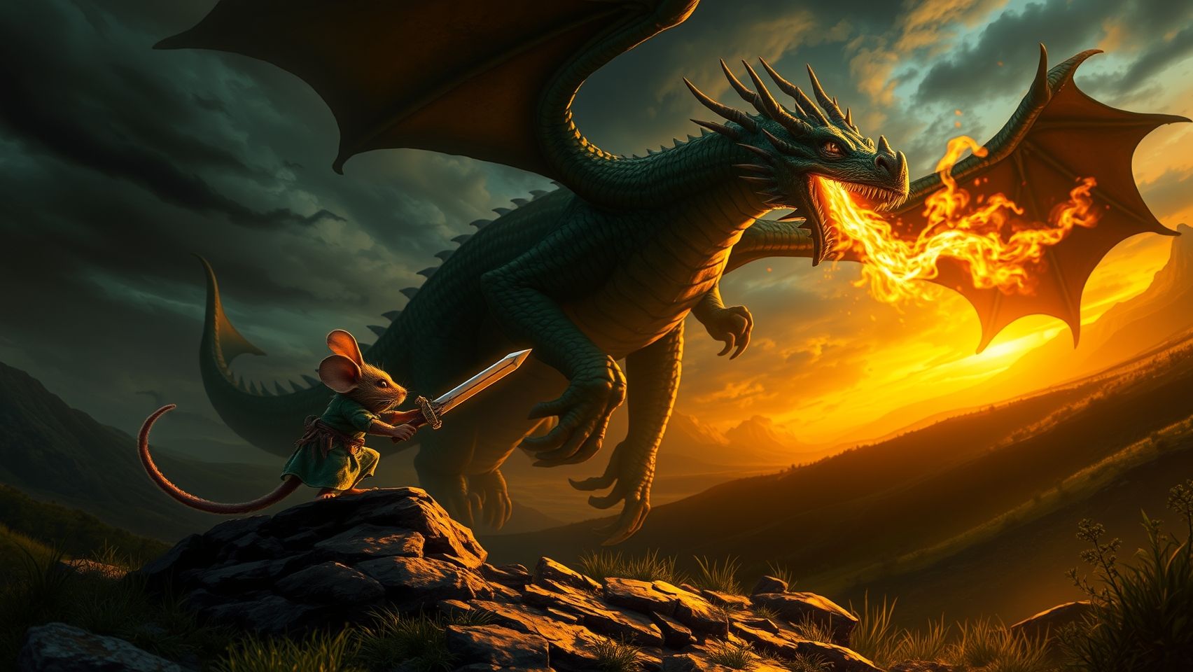 Download Mouse And Dragon Battle