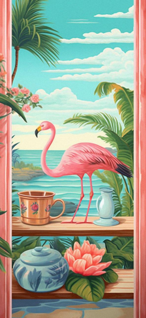 Download Flamingo Sea Art