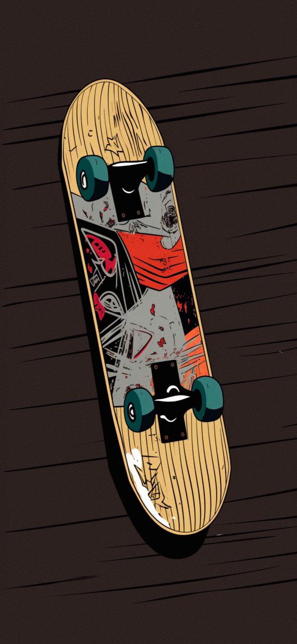 Download Retro Skateboard Brown