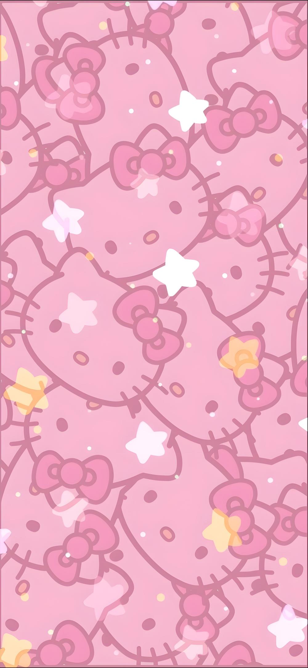 Download Hello Kitty Cute Stars Pattern