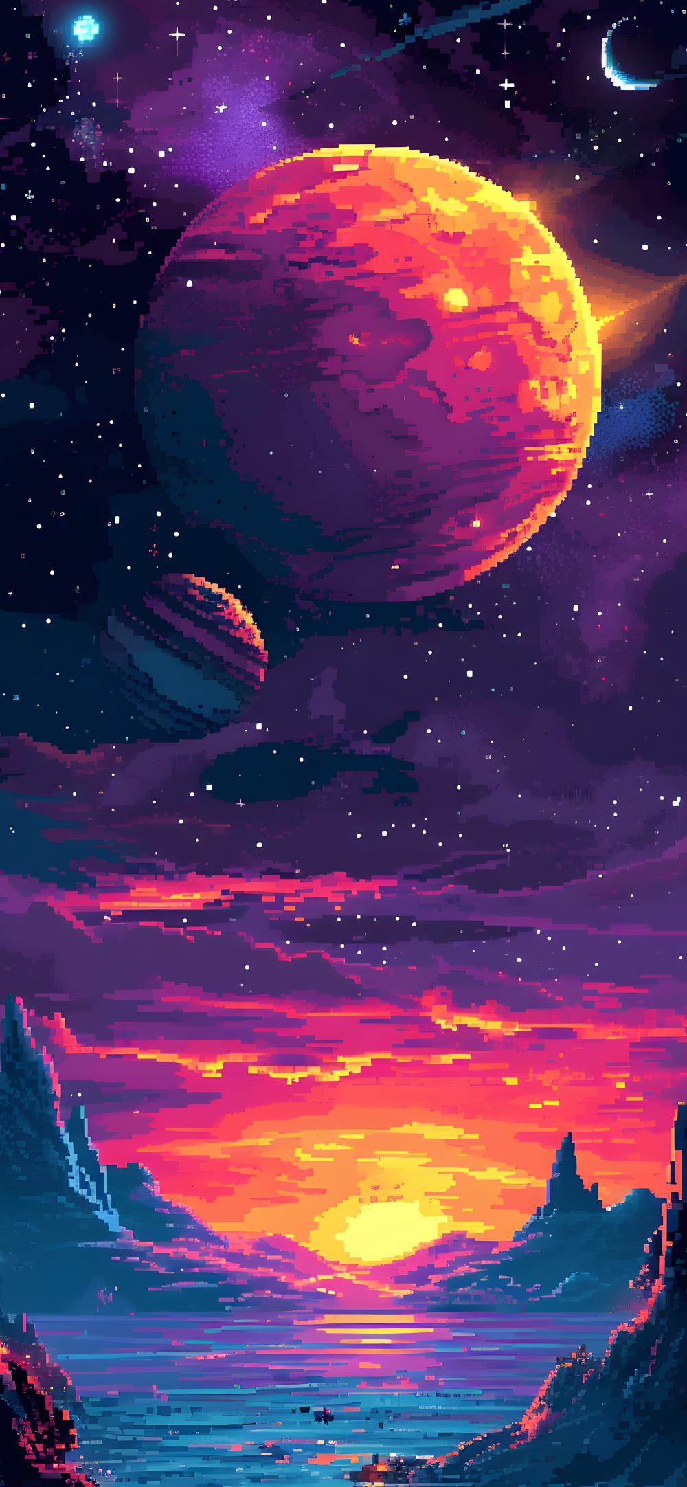 Download Cosmic Pixel Landscape