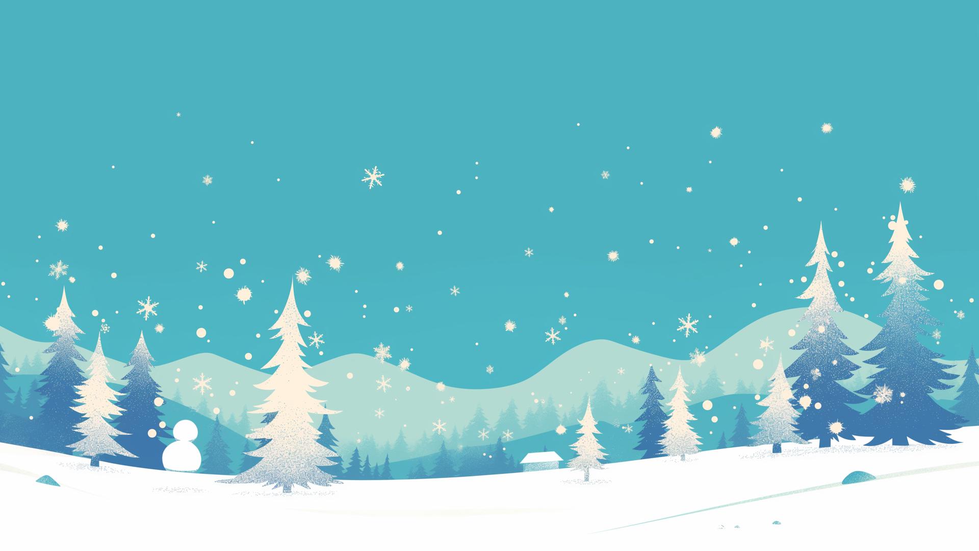 Download Snowy Christmas Landscape Desktop