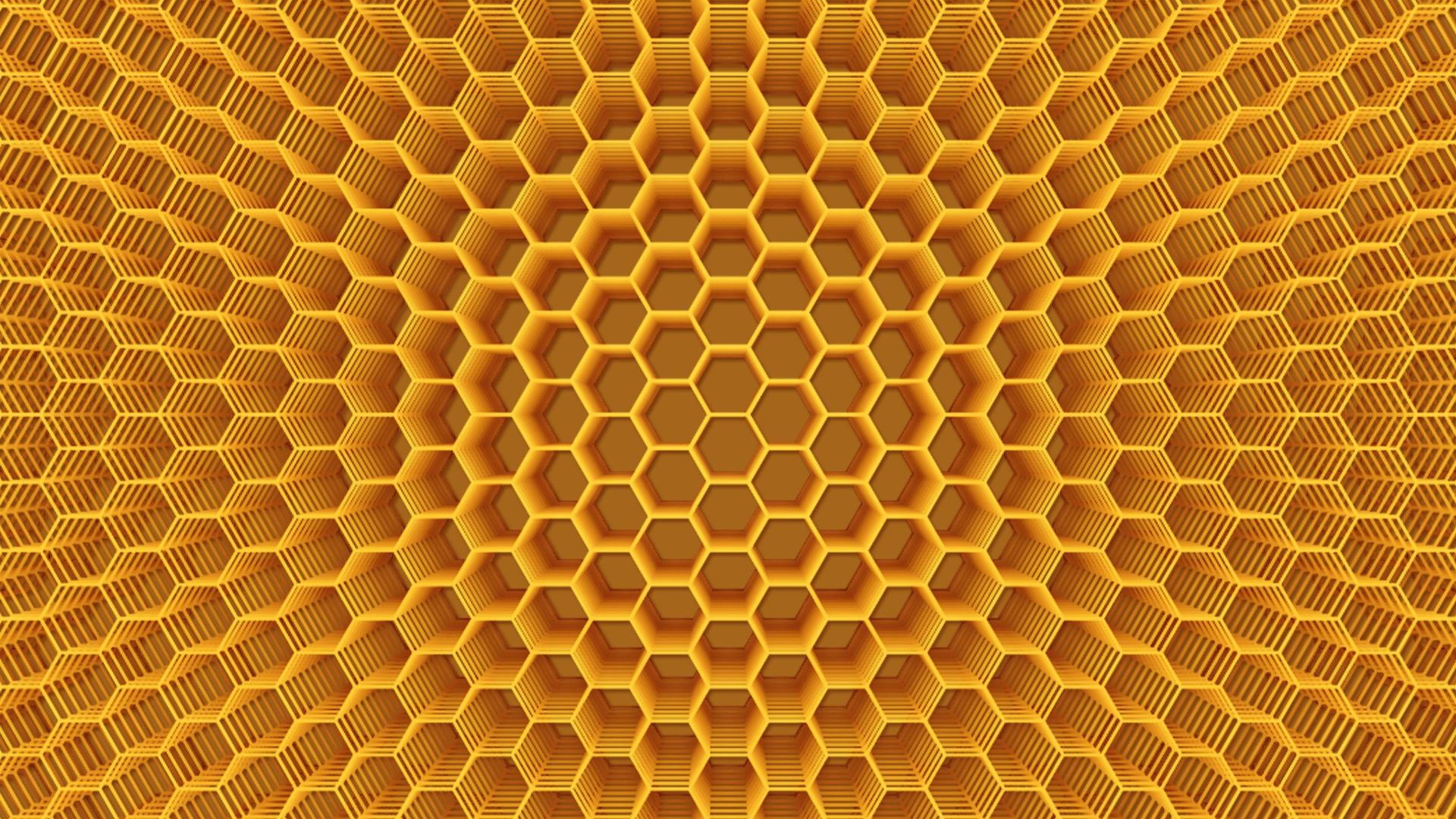 Download yellow honeycomb pattern symmetry