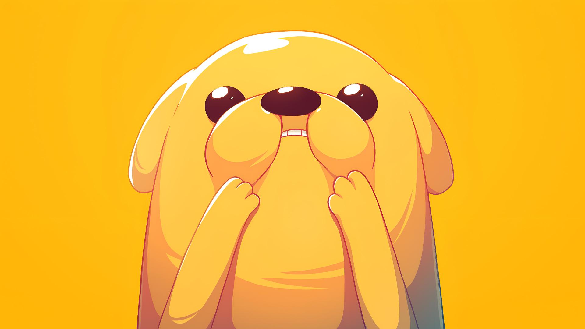 Download Funny Jake Adventure Time Cute Yellow