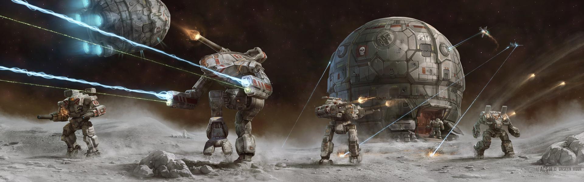 Download 3840x1200 px action Battletech