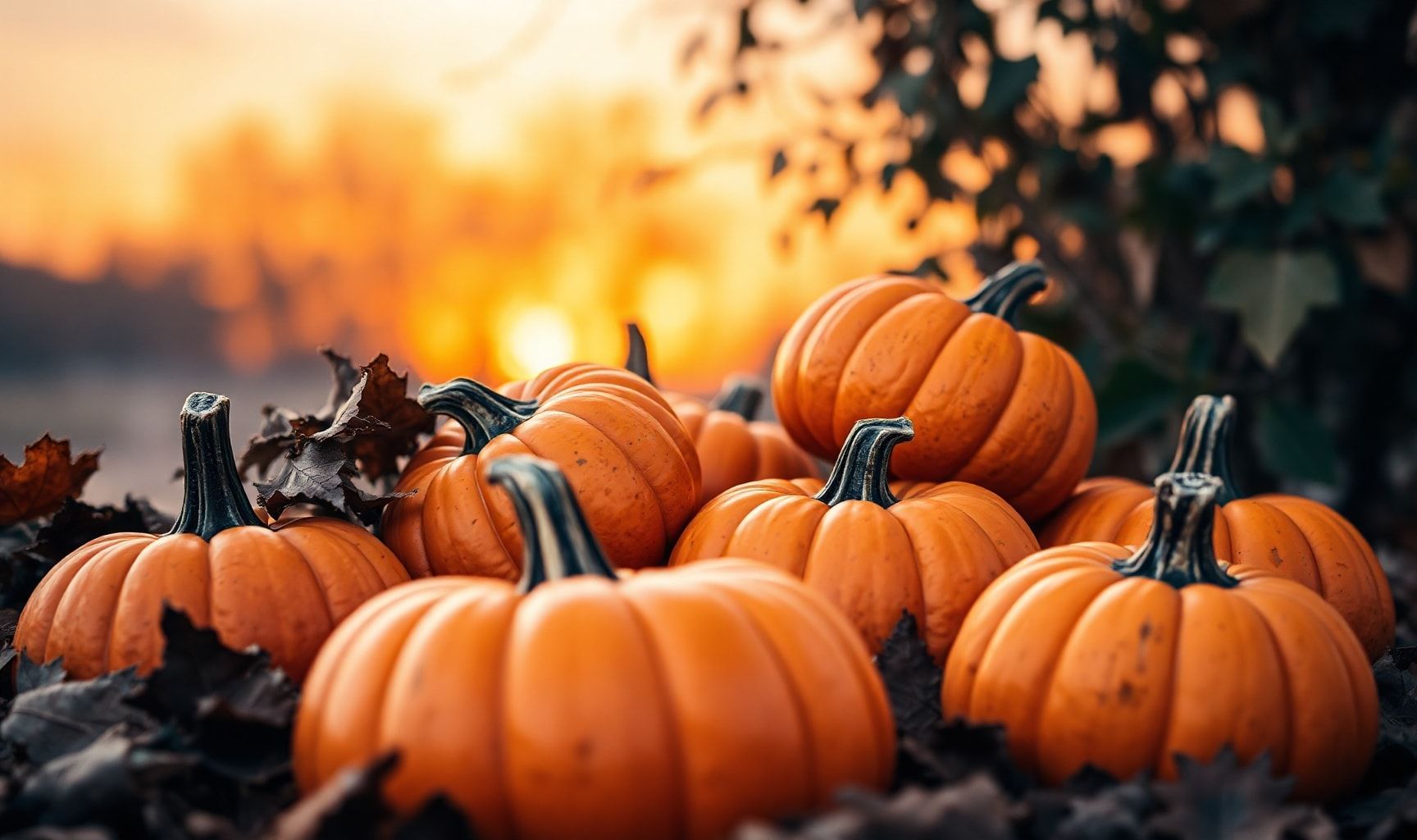 Download Orange Pumpkins Autumn Holiday Halloween Desktop