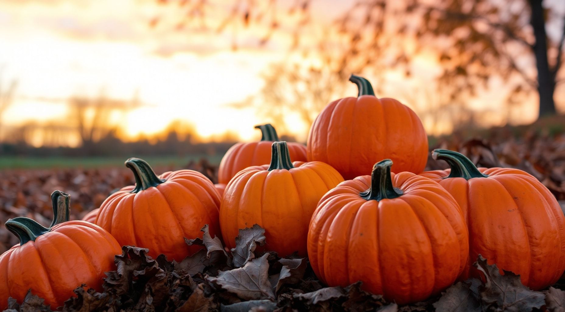 Download Orange Pumpkins Autumn Holiday Halloween Desktop