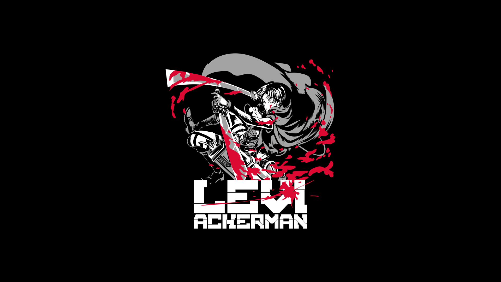 Download Levi Ackerman Black background