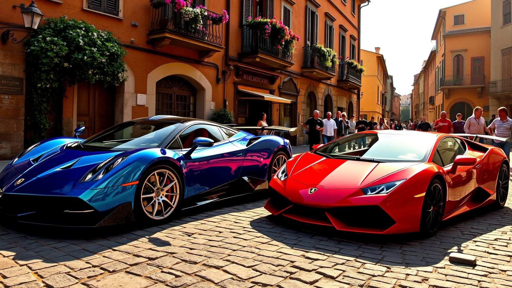 Download Pagani And Lamboghini In Old Town