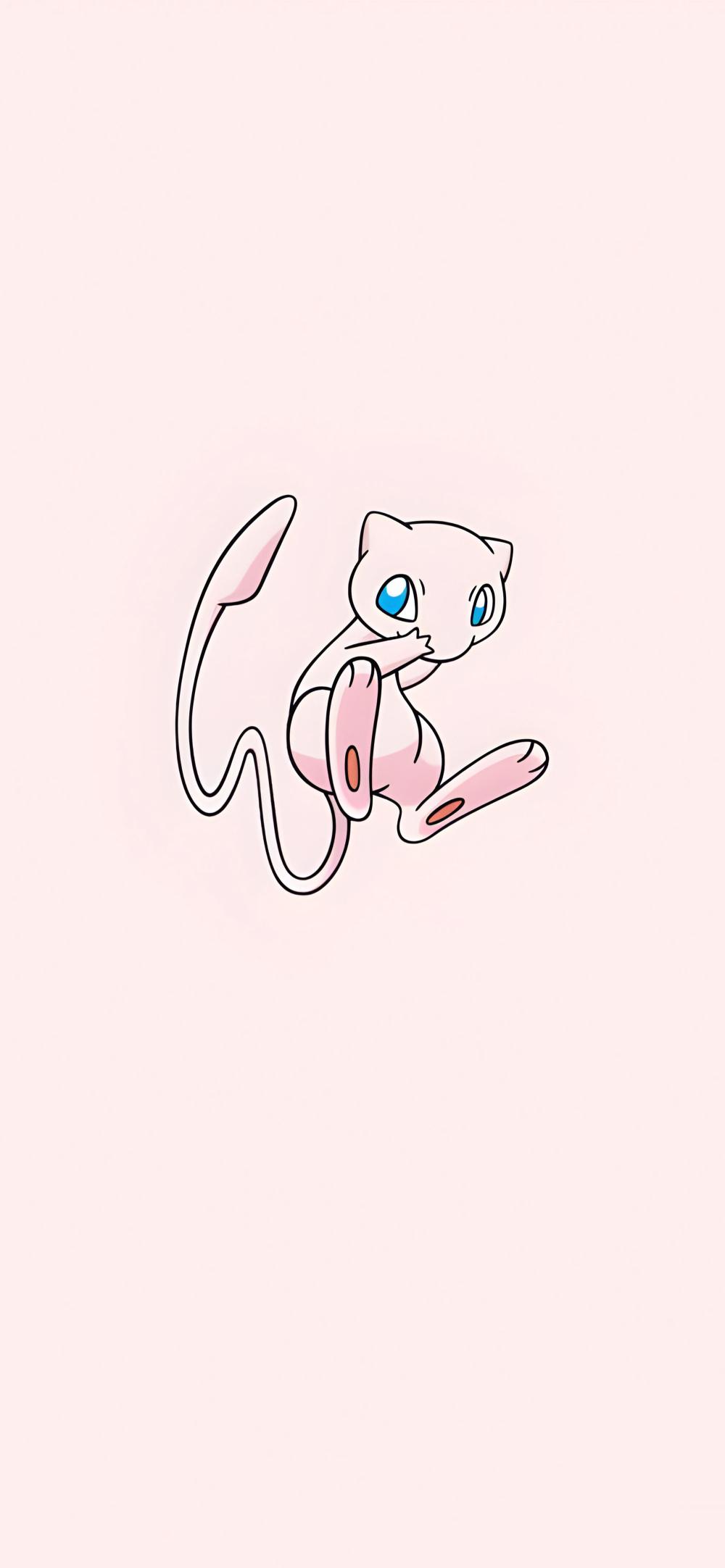 Download Mew Pokemon Pastel Pink Wallpaper