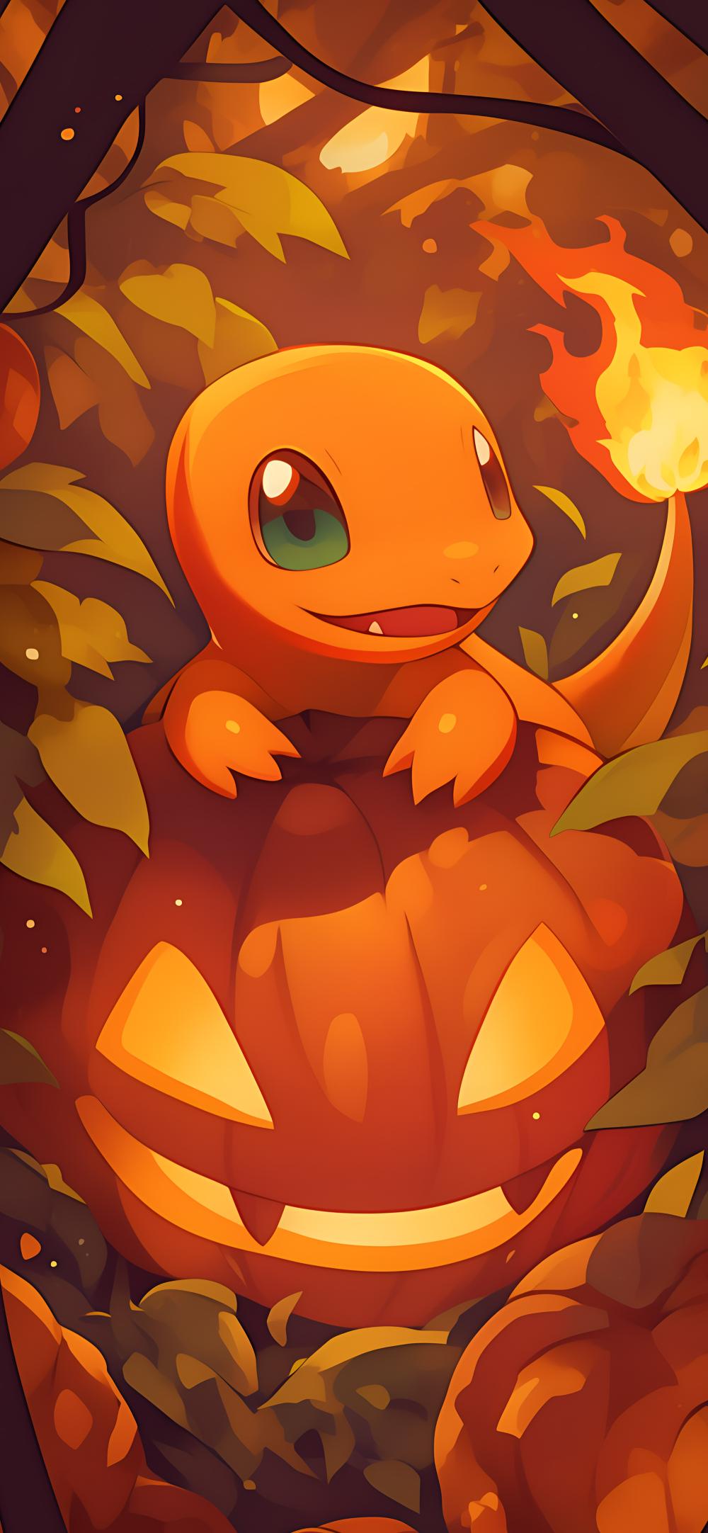 Download Charmander Halloween Pumpkin