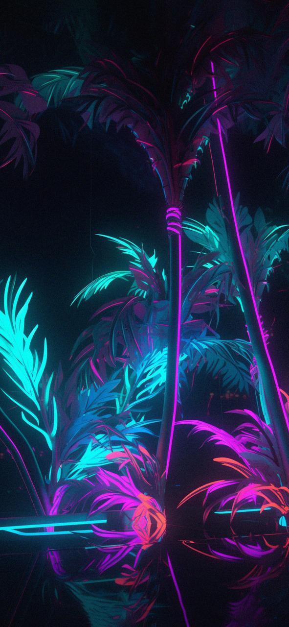 Download Neon Palms Black