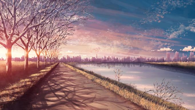 Download Anime Scenery Trees River