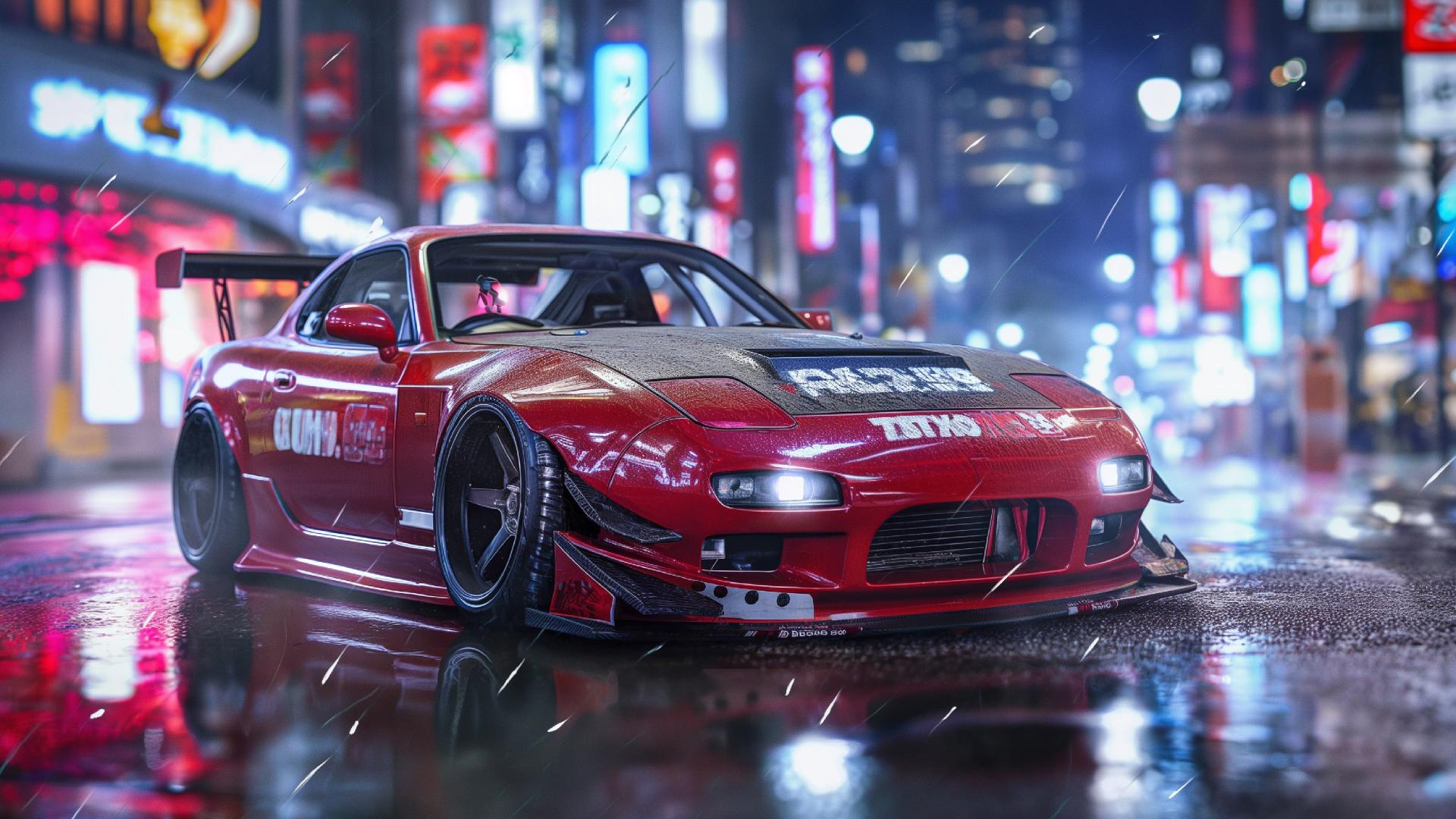 Download Mazda Rx7 Jdm Car Night Street Race