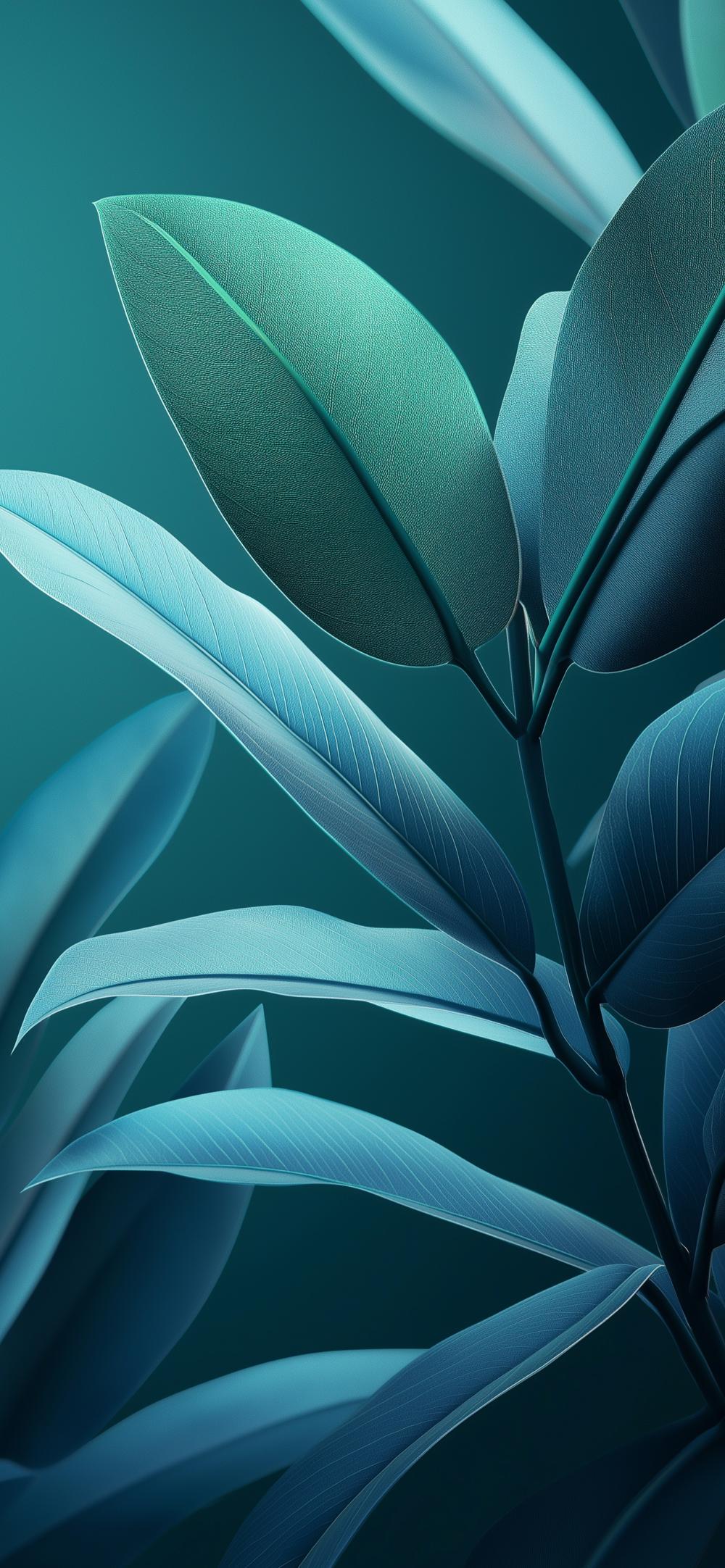 Download Abstract Blue Leaves