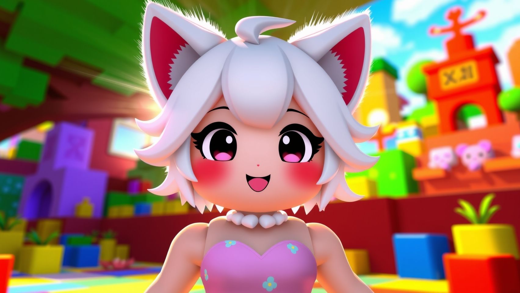 Download Roblox Neko Furry With White Hair