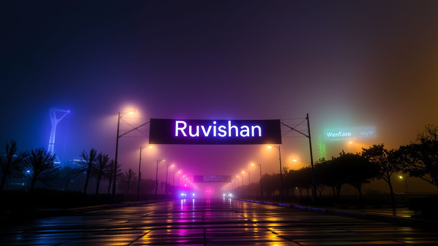 Download Ruvishan Named Banner Lighting In The