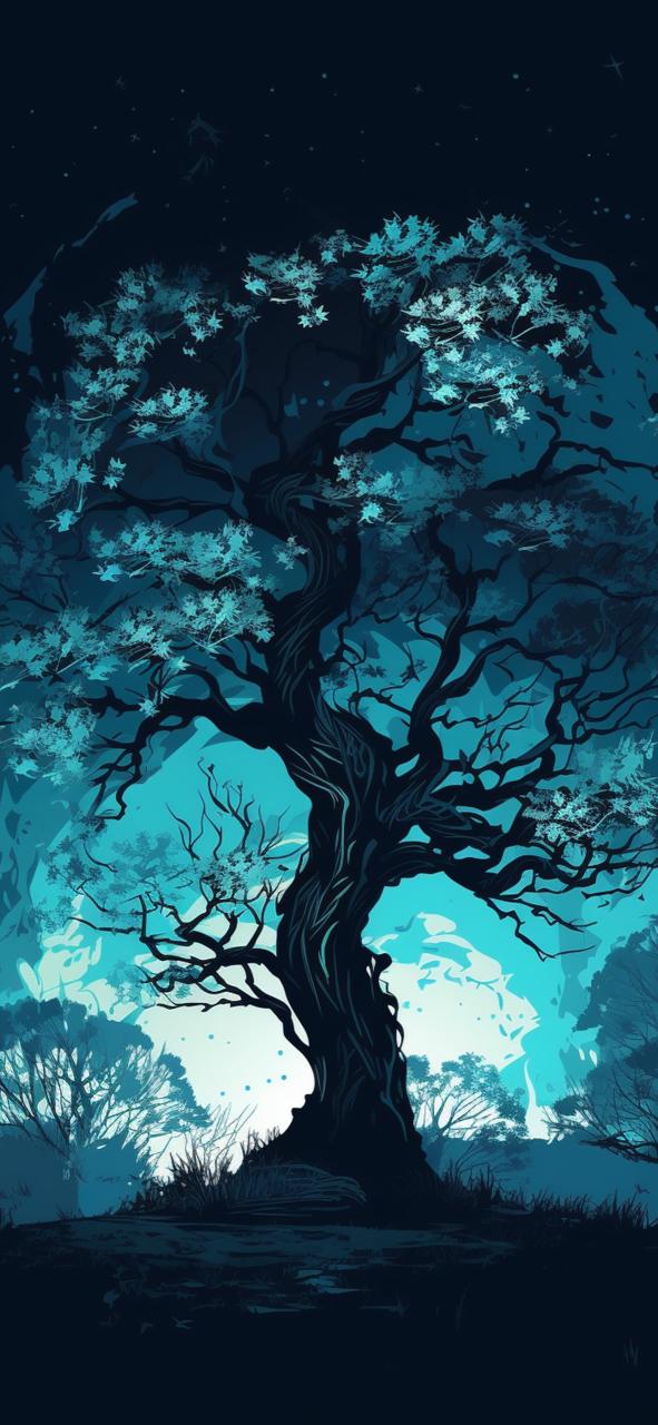 Download Beautiful Tree Blue