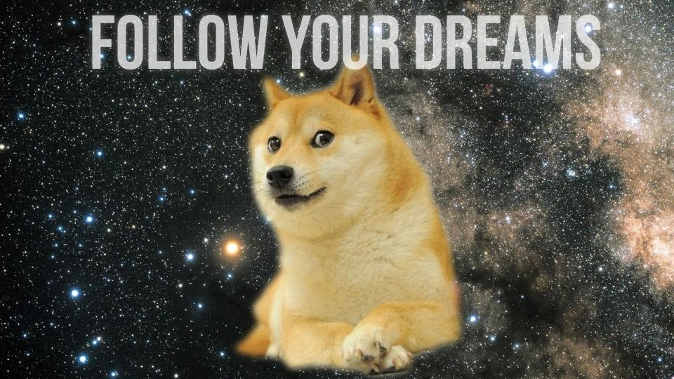 Download Doge with text overlay