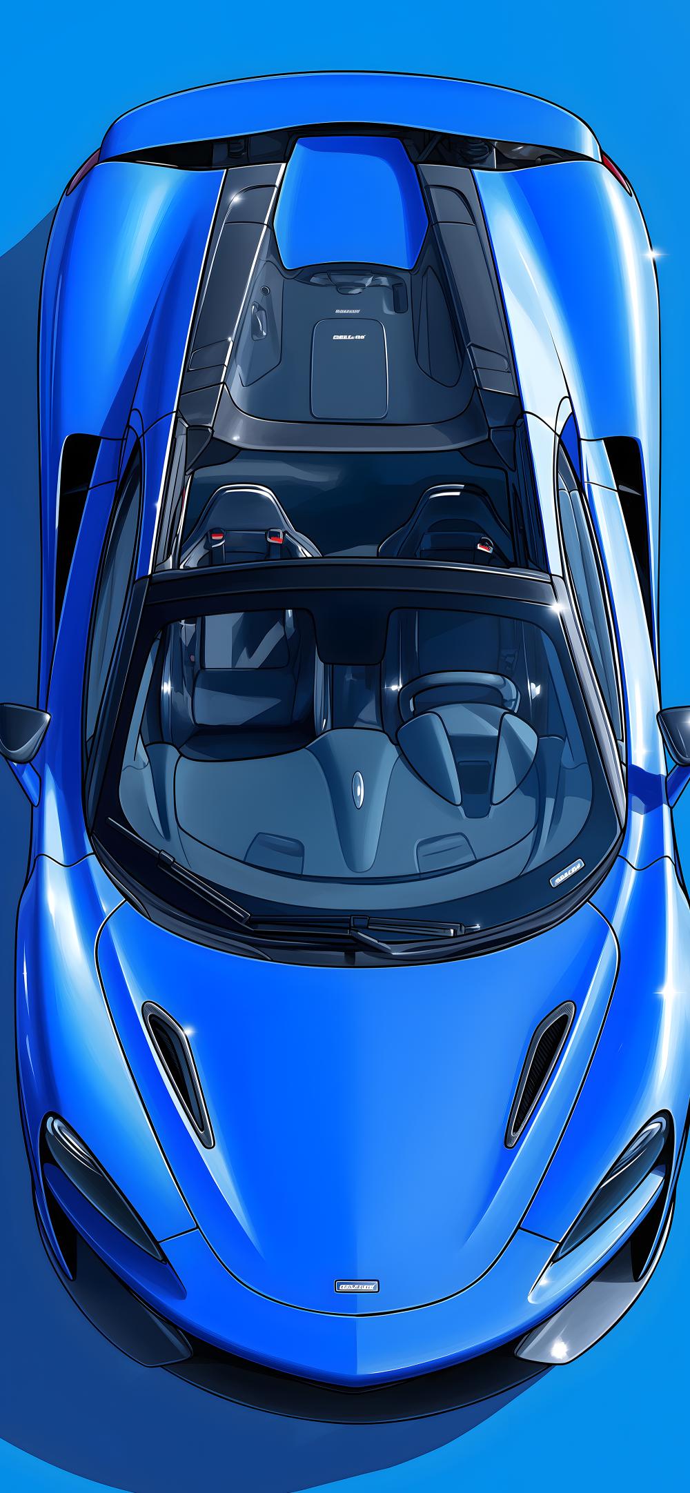 Download Blue Mclaren Top View